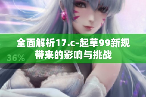 全面解析17.c-起草99新规带来的影响与挑战