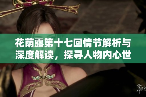 花荫露第十七回情节解析与深度解读，探寻人物内心世界