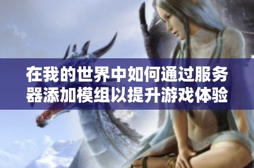 在我的世界中如何通过服务器添加模组以提升游戏体验与乐趣的详细指南