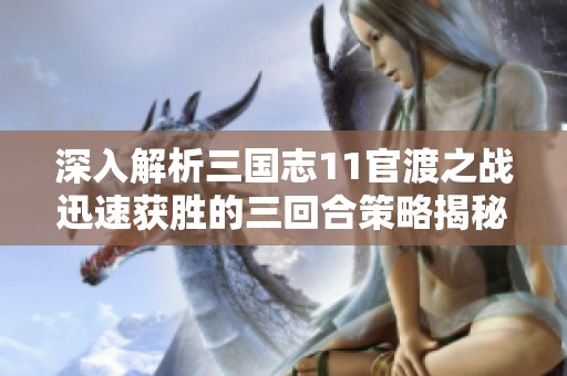 深入解析三国志11官渡之战迅速获胜的三回合策略揭秘