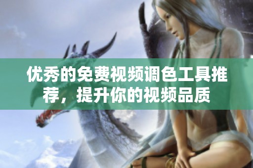 优秀的免费视频调色工具推荐，提升你的视频品质