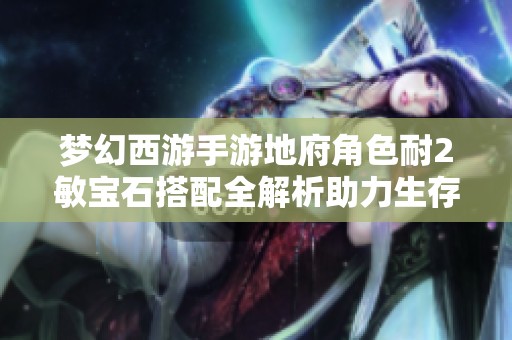 梦幻西游手游地府角色耐2敏宝石搭配全解析助力生存与输出提升