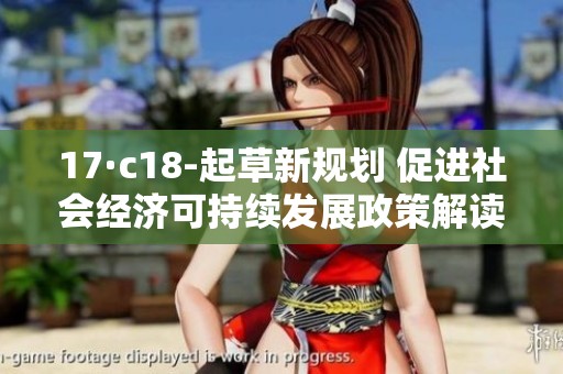 17·c18-起草新规划 促进社会经济可持续发展政策解读