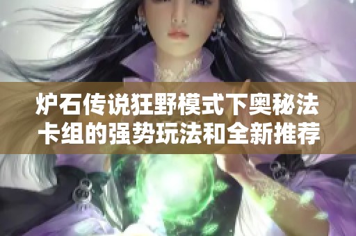 炉石传说狂野模式下奥秘法卡组的强势玩法和全新推荐策略探索