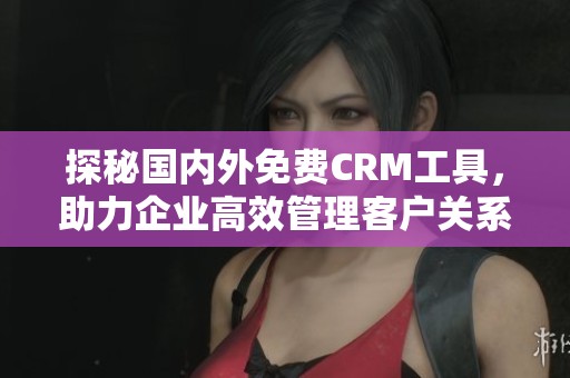 探秘国内外免费CRM工具，助力企业高效管理客户关系