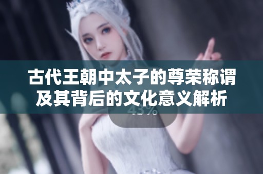 古代王朝中太子的尊荣称谓及其背后的文化意义解析