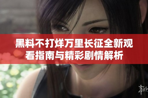 黑料不打烊万里长征全新观看指南与精彩剧情解析