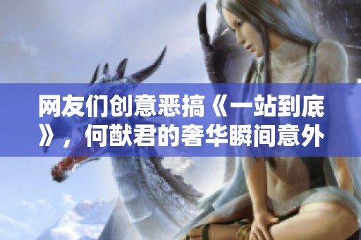 网友们创意恶搞《一站到底》，何猷君的奢华瞬间意外遭到逆袭让人捧腹大笑