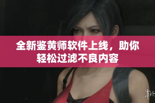 全新鉴黄师软件上线，助你轻松过滤不良内容