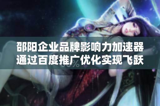 邵阳企业品牌影响力加速器通过百度推广优化实现飞跃式发展与提升