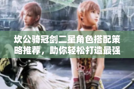 坎公骑冠剑二星角色搭配策略推荐，助你轻松打造最强组合团队