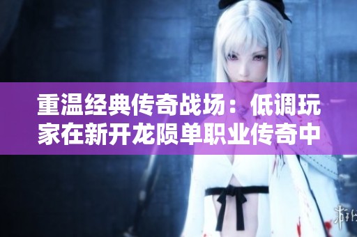 重温经典传奇战场：低调玩家在新开龙陨单职业传奇中的精彩探秘