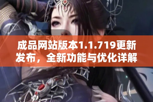 成品网站版本1.1.719更新发布，全新功能与优化详解
