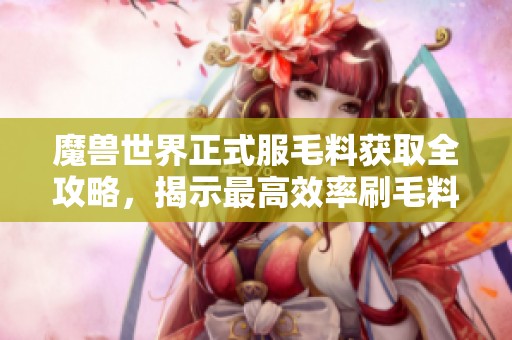 魔兽世界正式服毛料获取全攻略，揭示最高效率刷毛料地点及技巧