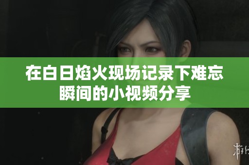 在白日焰火现场记录下难忘瞬间的小视频分享
