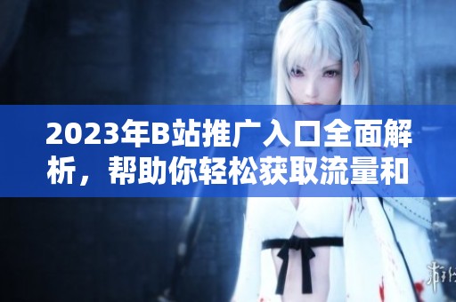 2023年B站推广入口全面解析，帮助你轻松获取流量和用户