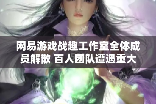 网易游戏战趣工作室全体成员解散 百人团队遭遇重大变动引发关注