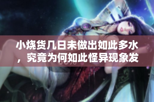 小烧货几日未做出如此多水，究竟为何如此怪异现象发生