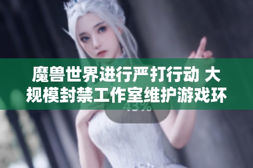 魔兽世界进行严打行动 大规模封禁工作室维护游戏环境