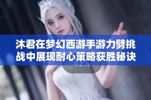 沐君在梦幻西游手游力劈挑战中展现耐心策略获胜秘诀
