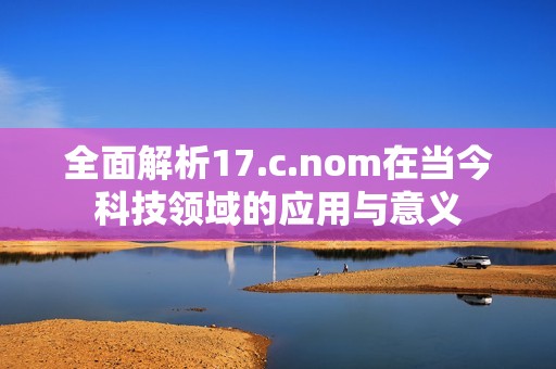 全面解析17.c.nom在当今科技领域的应用与意义