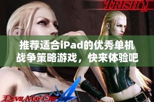 推荐适合iPad的优秀单机战争策略游戏，快来体验吧！