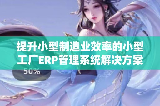 提升小型制造业效率的小型工厂ERP管理系统解决方案
