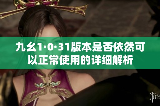 九幺1·0·31版本是否依然可以正常使用的详细解析