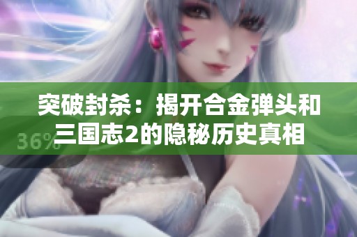 突破封杀：揭开合金弹头和三国志2的隐秘历史真相