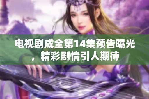 电视剧成全第14集预告曝光，精彩剧情引人期待