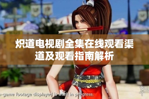 炽道电视剧全集在线观看渠道及观看指南解析
