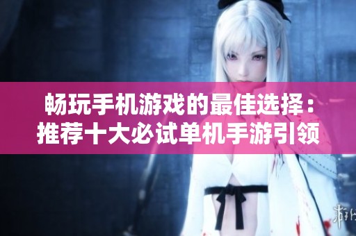 畅玩手机游戏的最佳选择：推荐十大必试单机手游引领娱乐新潮流