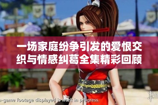 一场家庭纷争引发的爱恨交织与情感纠葛全集精彩回顾
