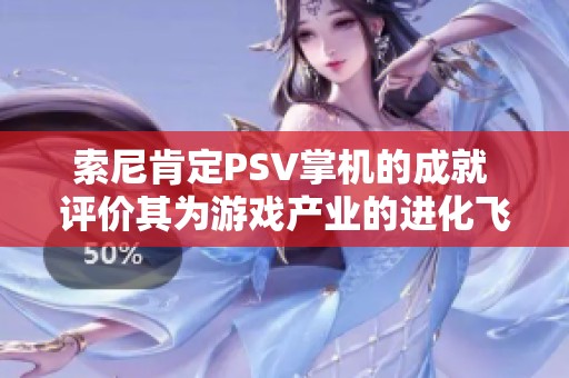 索尼肯定PSV掌机的成就 评价其为游戏产业的进化飞跃