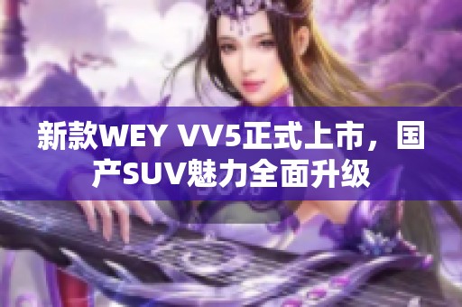 新款WEY VV5正式上市，国产SUV魅力全面升级