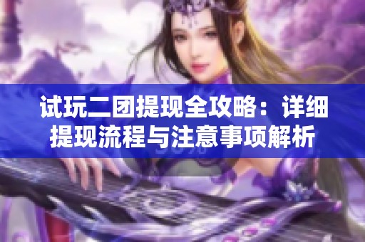 试玩二团提现全攻略：详细提现流程与注意事项解析