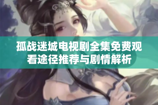 孤战迷城电视剧全集免费观看途径推荐与剧情解析