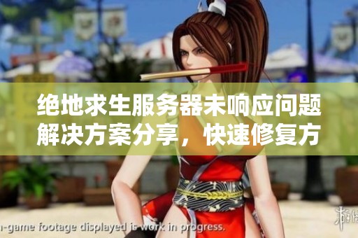 绝地求生服务器未响应问题解决方案分享，快速修复方法揭晓