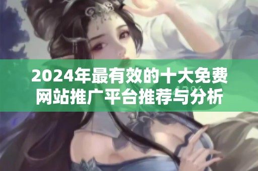 2024年最有效的十大免费网站推广平台推荐与分析