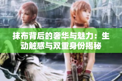 抹布背后的奢华与魅力：生动触感与双重身份揭秘