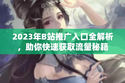 2023年B站推广入口全解析，助你快速获取流量秘籍