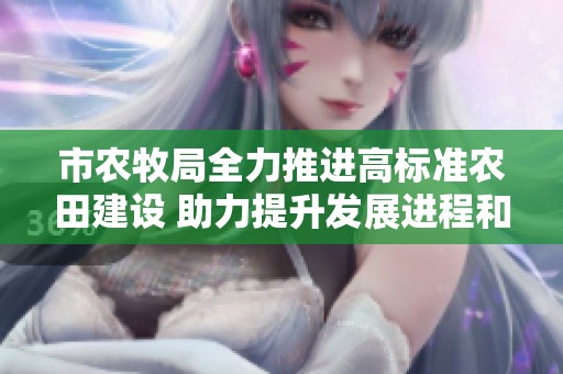 市农牧局全力推进高标准农田建设 助力提升发展进程和质量