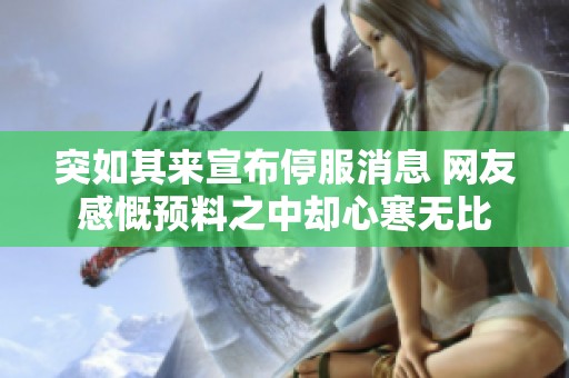 突如其来宣布停服消息 网友感慨预料之中却心寒无比