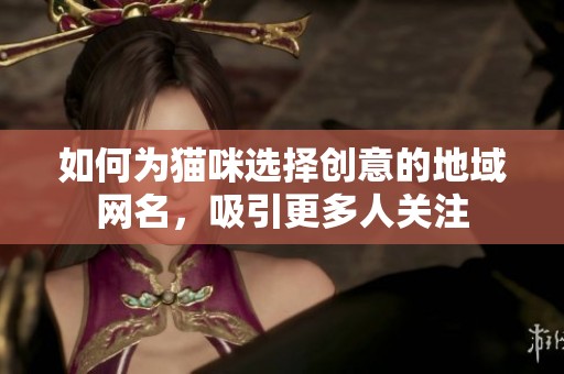 如何为猫咪选择创意的地域网名，吸引更多人关注