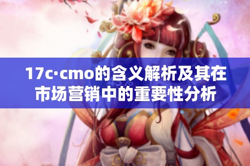 17c·cmo的含义解析及其在市场营销中的重要性分析