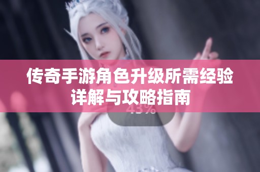传奇手游角色升级所需经验详解与攻略指南