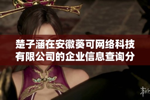 楚子涵在安徽葵可网络科技有限公司的企业信息查询分析