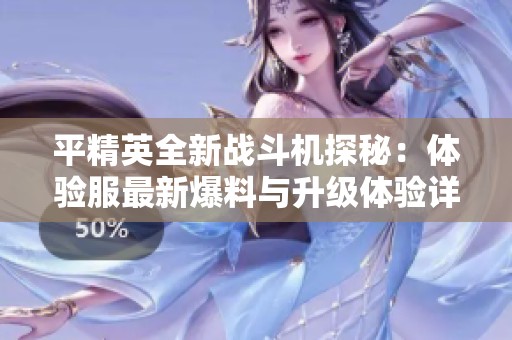 平精英全新战斗机探秘：体验服最新爆料与升级体验详解