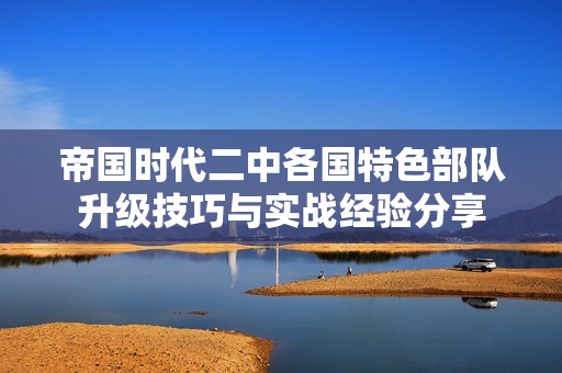 帝国时代二中各国特色部队升级技巧与实战经验分享