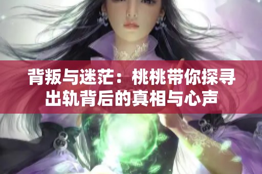 背叛与迷茫：桃桃带你探寻出轨背后的真相与心声